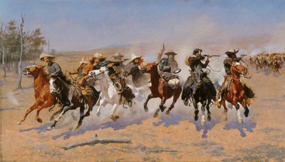 A Dash for the Timber alkotó: Frederic Remington