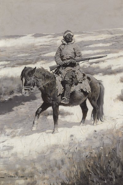Egy mandzsúriai bandita, 1904 körül alkotó: Frederic Remington