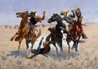 Segítség egy elvtársnak, 1890 körül (olaj, vászon) alkotó: Frederic Remington