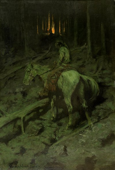 Apache tűzjelzés alkotó: Frederic Remington