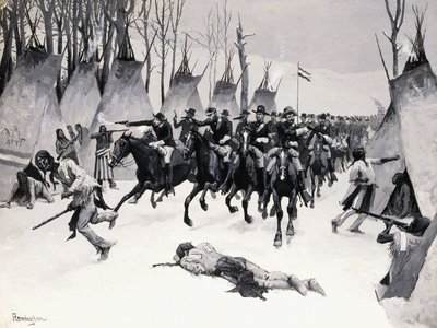 Washita csata alkotó: Frederic Remington