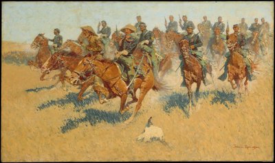 Lovassági roham a déli síkságon alkotó: Frederic Remington