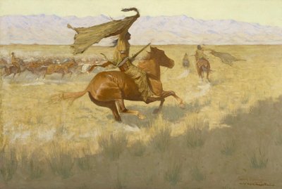Tulajdonosváltás (The Stampede; Lótolvajok) alkotó: Frederic Remington