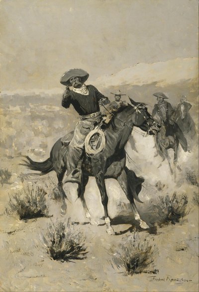 Days on the Range ("Hands Up!") alkotó: Frederic Remington