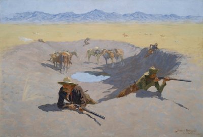 Harc a vízlelőhelyért alkotó: Frederic Remington
