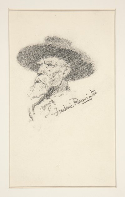 Egy férfi feje alkotó: Frederic Remington