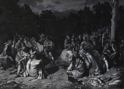 Indiai gyűlés alkotó: Frederic Remington