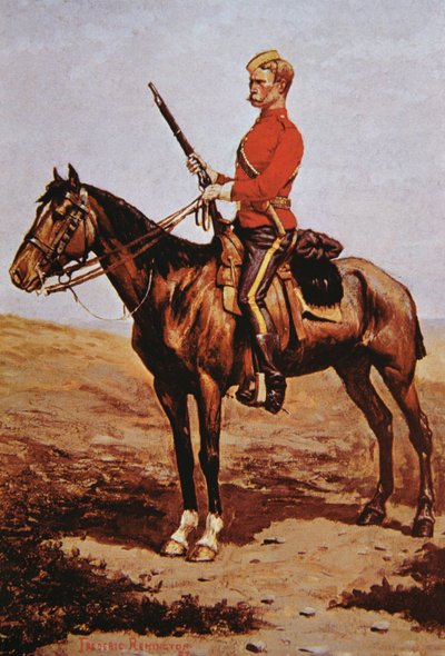 Kanada északnyugati lovasrendőrsége alkotó: Frederic Remington
