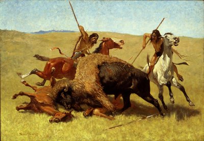 A bölény vadászat alkotó: Frederic Remington