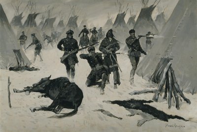 Őrült Ló veresége alkotó: Frederic Remington