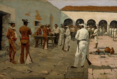 A Mier-expedíció: A fekete bab rajza alkotó: Frederic Remington