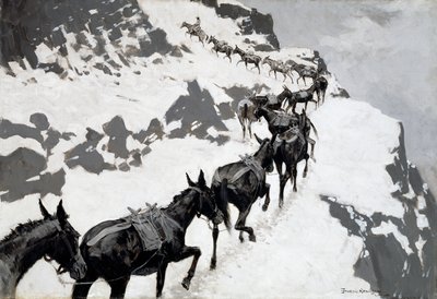 Az öszvér csomag (An Ore-Train Going to the Silver Mines, Colorado) 1901 alkotó: Frederic Remington