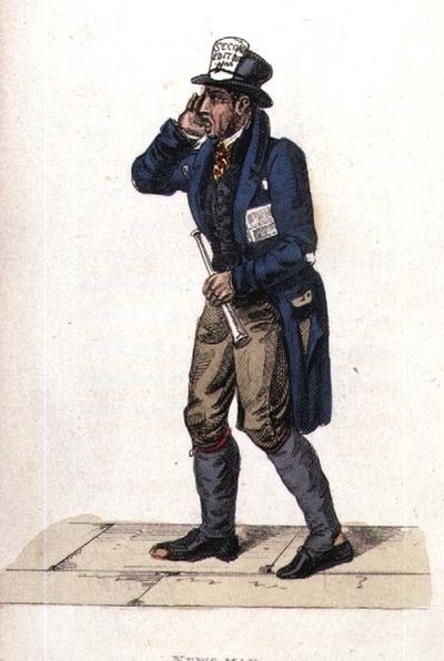 The News Man from Ackermanns World in Miniature alkotó: Frederic Shoberl