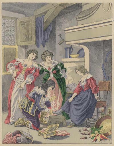 Cendrillon, Hamupipőke (színes litho) alkotó: Frederic Theodore (after) Lix