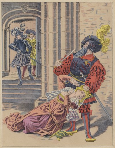Kékszakáll, kékszakáll (színes litó) alkotó: Frederic Theodore (after) Lix
