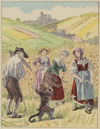 Le Chat Botte, Puss In Boots (színes litho) alkotó: Frederic Theodore (after) Lix
