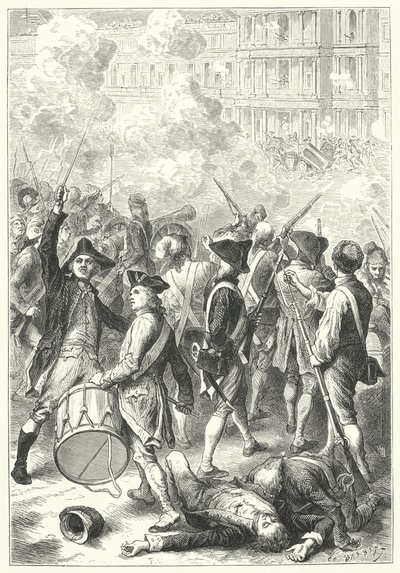 A Tuileries-palota megrohanása a sans-culottes által alkotó: Frederic Theodore (after) Lix