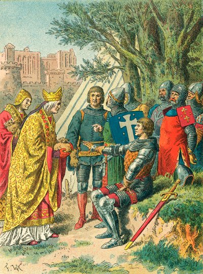 Bertrand du Guesclin és a pápai legátus alkotó: Frederic Theodore Lix