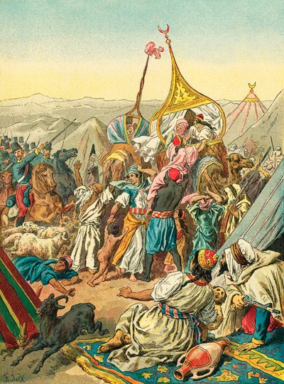 Abd El Kader törzsének elfogása alkotó: Frederic Theodore Lix