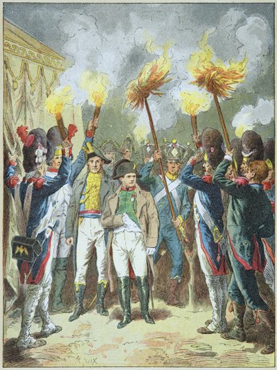 I. Napolon császárt az 1805-ös austerlitzi csata előestéjén dörmögő morogásával méltatta. alkotó: Frederic Theodore Lix