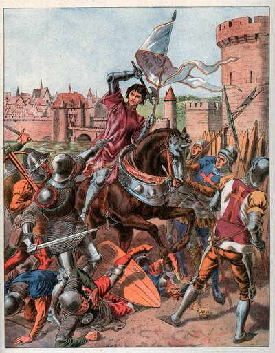 Jeanne of Arc 1430. május 23-án fogságba esik, és Compiegne-ben átadják az angoloknak. alkotó: Frederic Theodore Lix