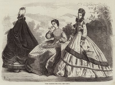 Párizsi divat júliusban alkotó: Frederic Theodore Lix