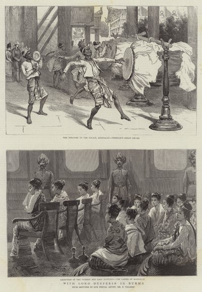Lord Dufferinnel Burmában alkotó: Frederic Villiers