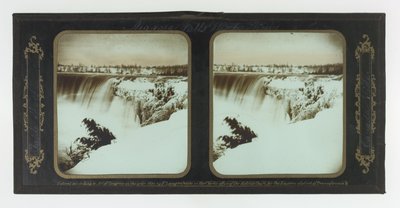 Niagara-vízesés, téli kilátás, Table Rock, Kanada oldala alkotó: Frederic and William Langenheim