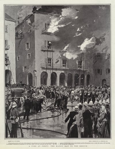 Tűz Korfun, az ügyes ember a megmentésre alkotó: Frederic de Haenen