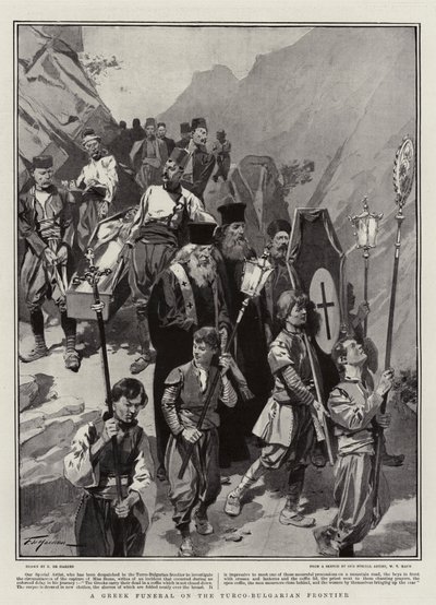 Görög temetés a török-bolgár határon alkotó: Frederic de Haenen