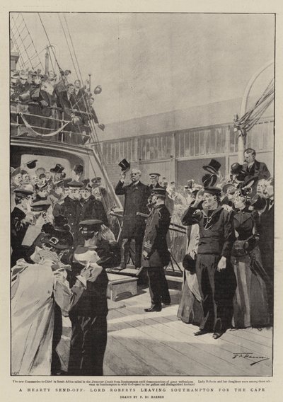 Kiadós küldetés, Lord Roberts elhagyja Southamptont a Cape-ba alkotó: Frederic de Haenen