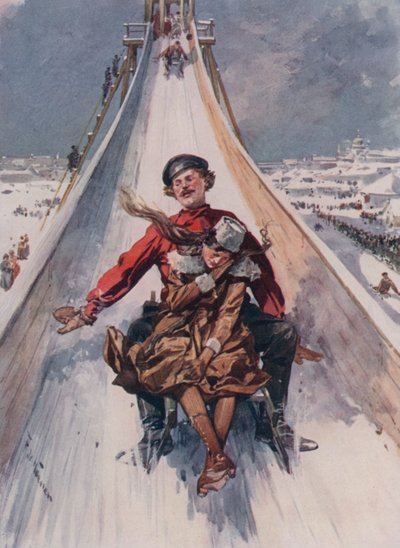 Egy szánkócsúszda alkotó: Frederic de Haenen