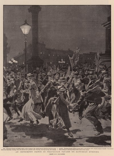 Rögtönzött tánc a Trafalgar Square-en szombat este alkotó: Frederic de Haenen