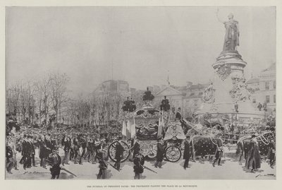 Faure elnök temetése, a Place de la Republique melletti körmenet alkotó: Frederic de Haenen