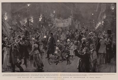 Ladysmith domborműve, a lelkesedés rendkívüli jelenete a Pall Mallban alkotó: Frederic de Haenen