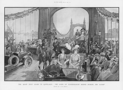 A Hammersmith híd jelenete a szezonban alkotó: Frederic de Haenen