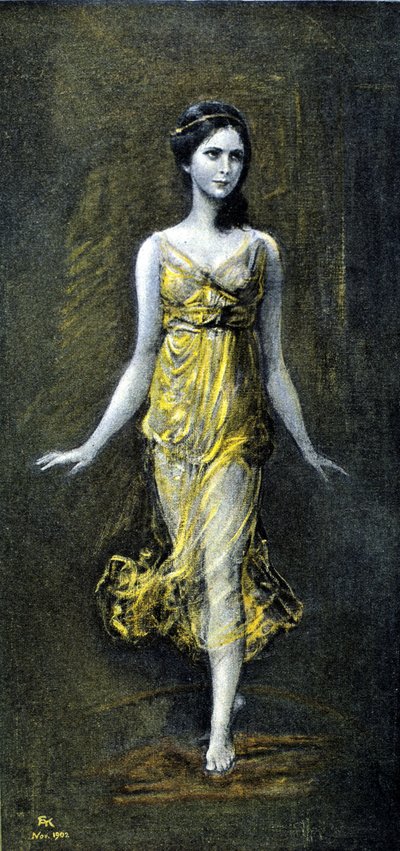 Isadora Duncan (1878-1927), Kaulbac. 1902. november. alkotó: Frederich August Kaulbach