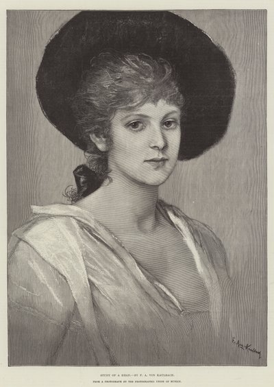 Egy fej tanulmányozása alkotó: Frederich August Kaulbach