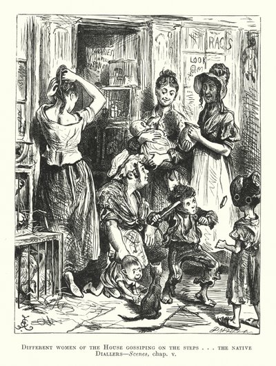 Illusztráció a Sketches by Boz (litográfia) számára alkotó: Frederick (after) Barnard