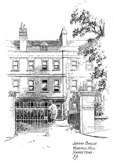 Joanna Baillies ház, Windmill Hill, Hampstead, London, 1912 alkotó: Frederick Adcock