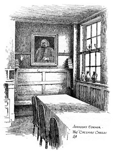 Johnsons Corner, a Cheshire Cheese pub, City of London, 1912 alkotó: Frederick Adcock