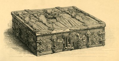 Fa- és bőrkoporsó, 1350-1370, 1881. alkotó: Frederick Albert Slocombe