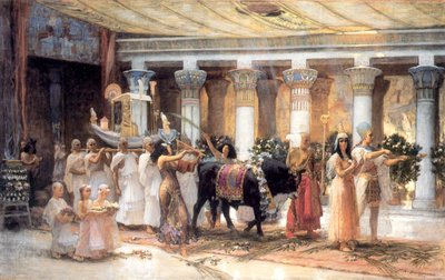 A Szent Bika Apis körmenete, 19. század vége vagy 20. század eleje. alkotó: Frederick Arthur Bridgman