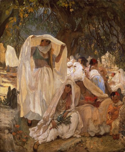 Blidah nők a próféta napján, Algéria alkotó: Frederick Arthur Bridgman