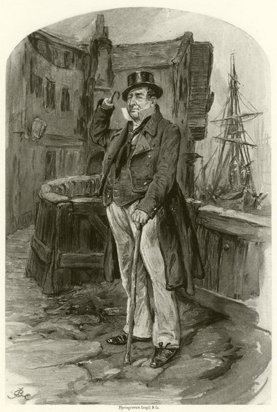 Cuttle kapitány (mélynyomás) alkotó: Frederick Barnard