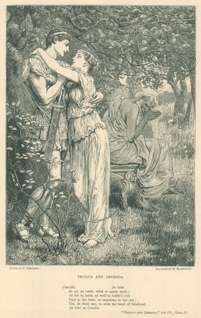 Illusztráció Troilus és Cressida számára alkotó: Frederick Barnard
