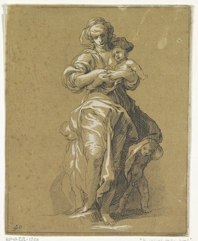 Caritas három gyermekkel alkotó: Frederick Bloemaert