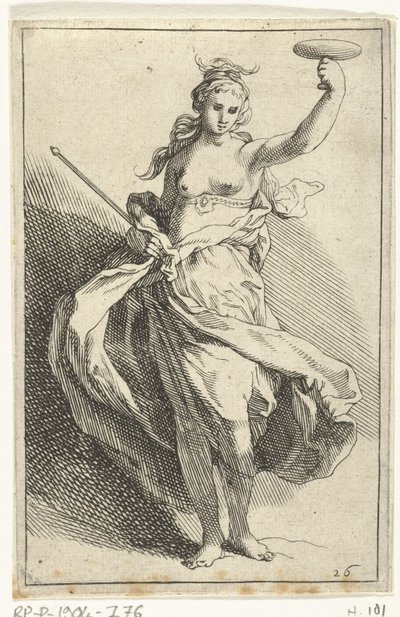 Nő a kehely és a jogar A kis figurák (sorozat címe) alkotó: Frederick Bloemaert