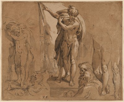 Keresztelő Szent János alkotó: Frederick Bloemaert after Parmigianino