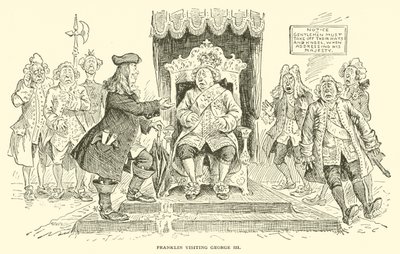Franklin meglátogatja III. Györgyöt alkotó: Frederick Burr Opper